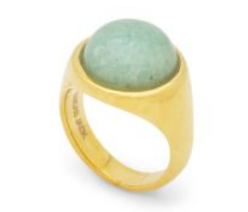 Round Gold Ring | Amazonite