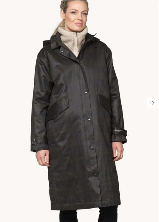 Ilse Jacobsen Land Padded Coat | Black and Brown Checked