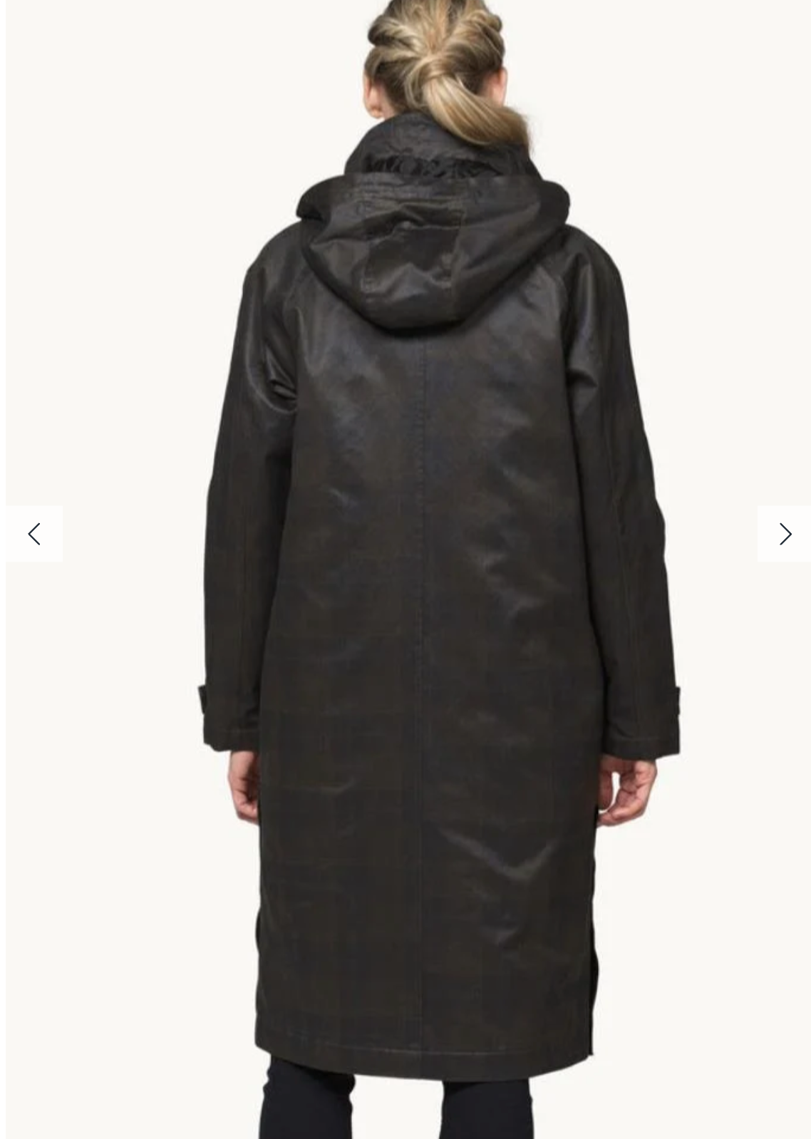 Ilse Jacobsen Land Padded Coat | Black and Brown Checked