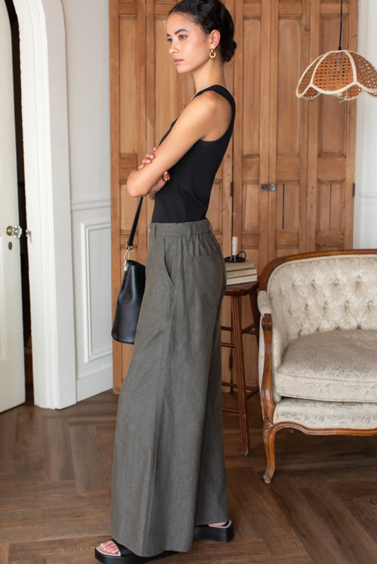 Tulip Trouser - Dark Olive