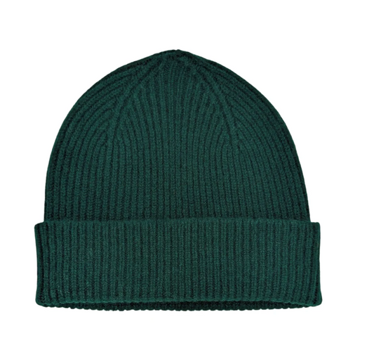 Lambswool Ribbed Beanie