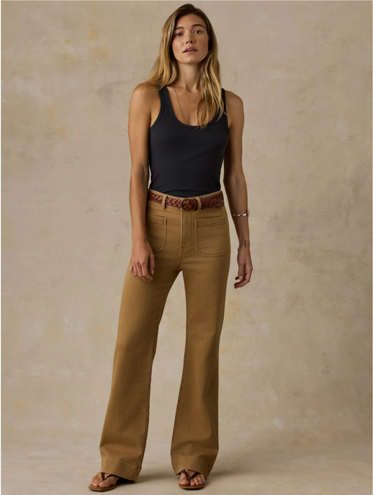 Stretch Terry Patch Pocket Pant | Elk Brown