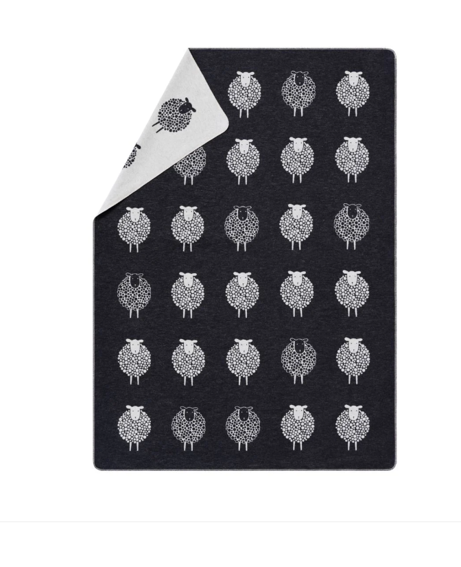 Cotton Flannel Sheep Throw Blanket