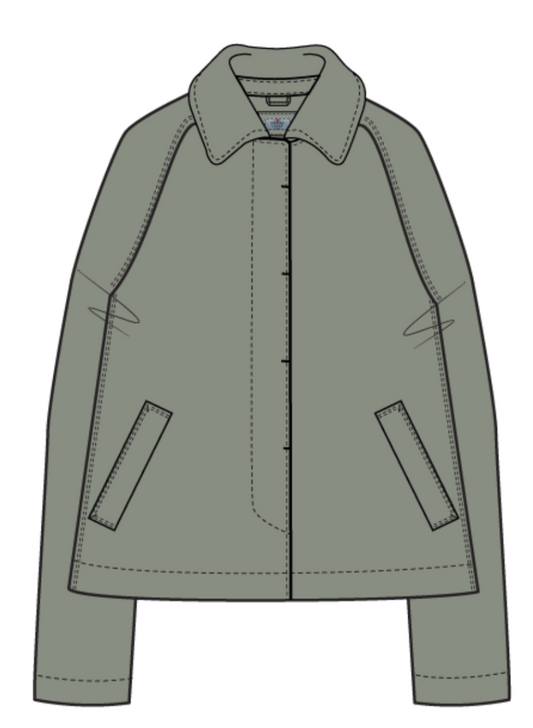 Olive Cropped Trench