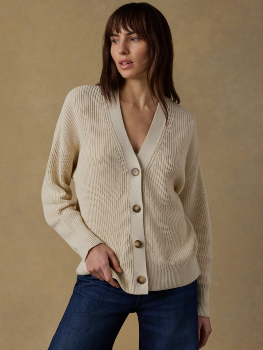 Miramar Linen Relaxed Cardigan | Summer Sand