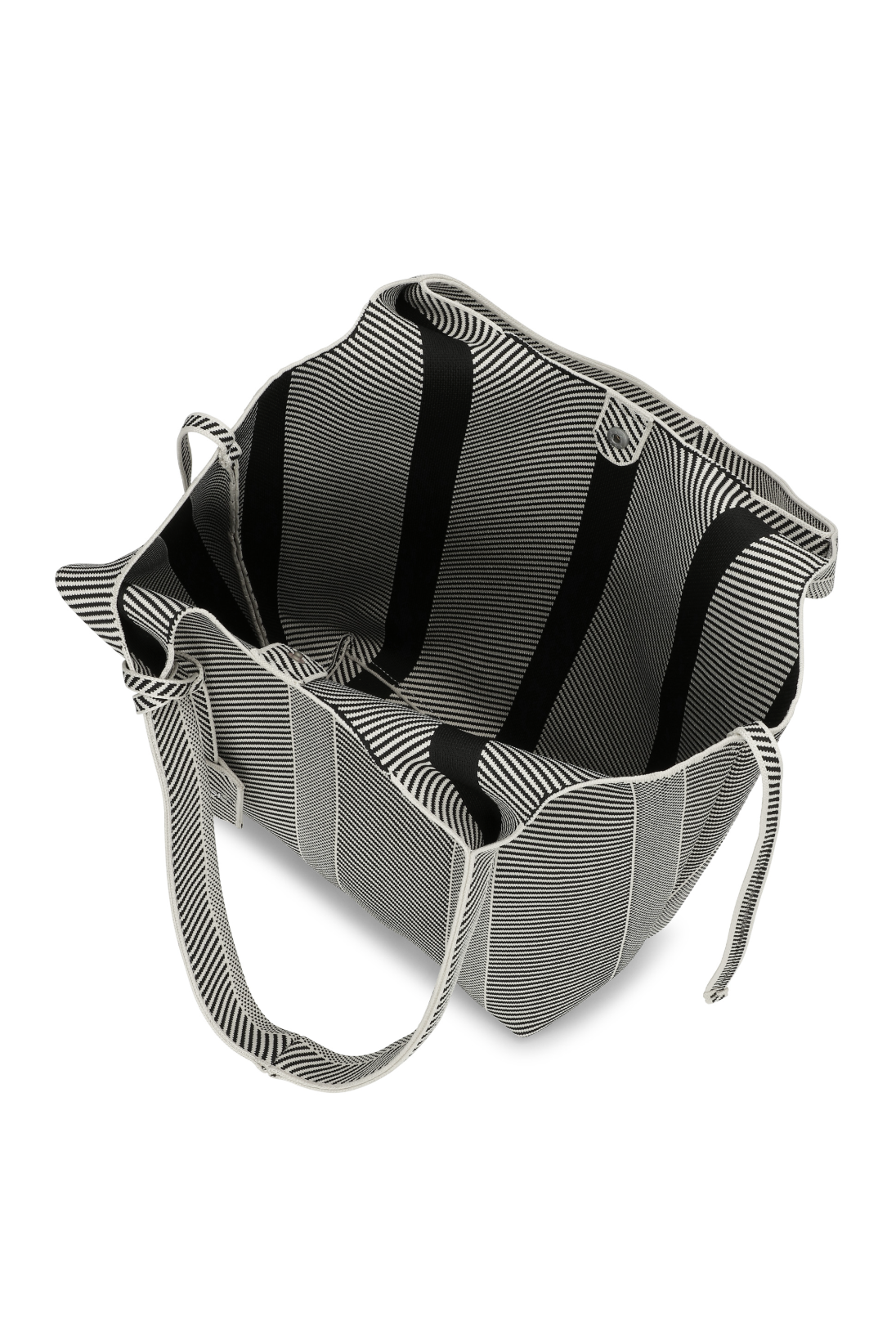 Ilse Jacobsen Knit Tote Bag | Milk Creme/Black