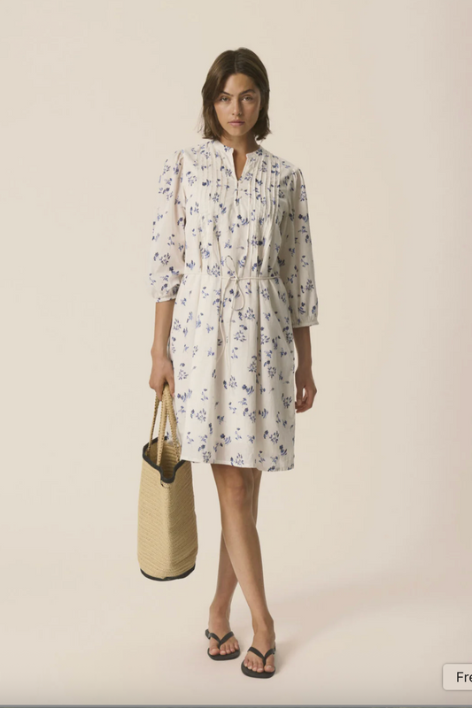 Brynja Dress | Blue Bouquet Print