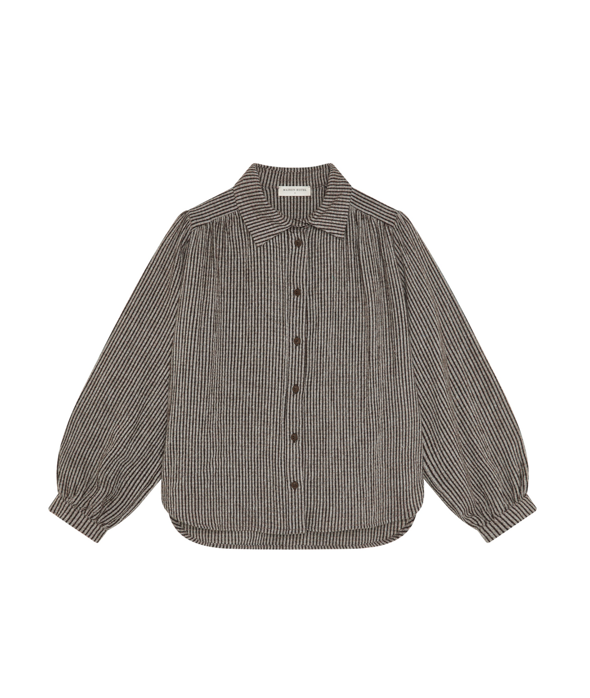 Maison Hotel Claude Shirt | Coffee Stripes