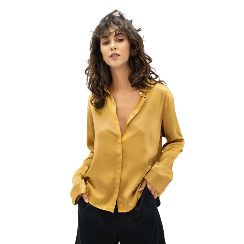 Regenerated Silk Kobe Blouse | Mimosa