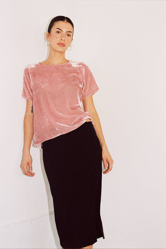 The Velvet Tee | Bubblegum