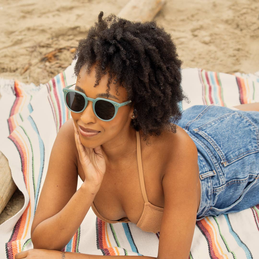 BP10311 - Cove - Milky Blue / Gold / Smoke Polarized Lens