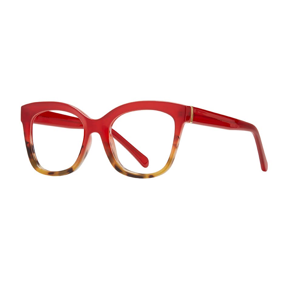 Morgan - Red/Brown Tort - Blue Light Filtering Lens