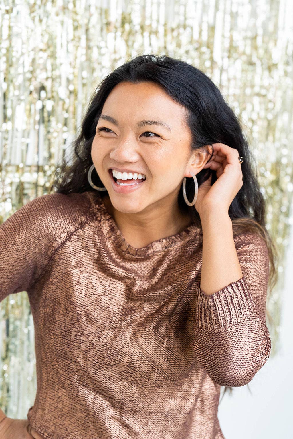 Cameron Hoops - Gold Flake // Jewelry, Earrings, Holiday