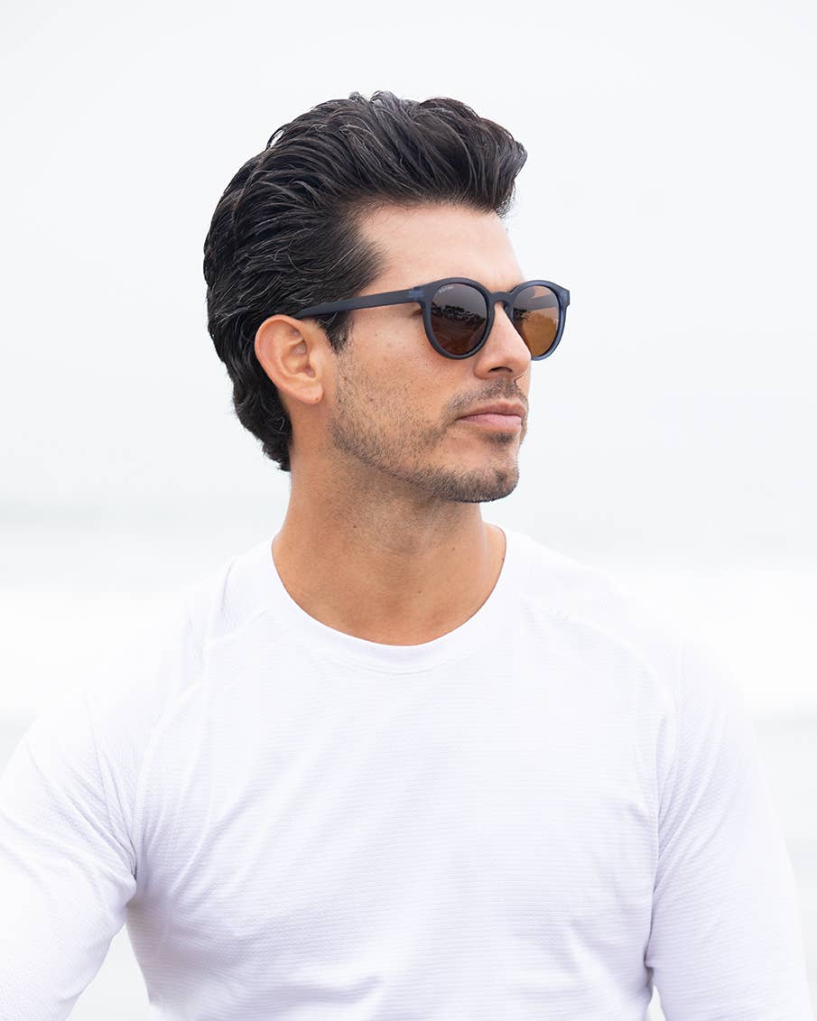 BP19883- Arches -  Soft Navy Blue / Brown Polarized Lens