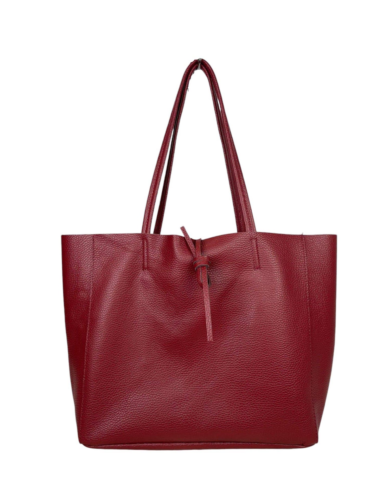 Leather Large University Shopper Bag