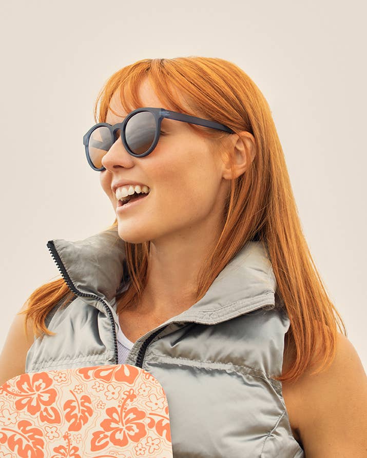 BP19883 - NEW Arches Soft Navy Blue / Brown Polarized Lens