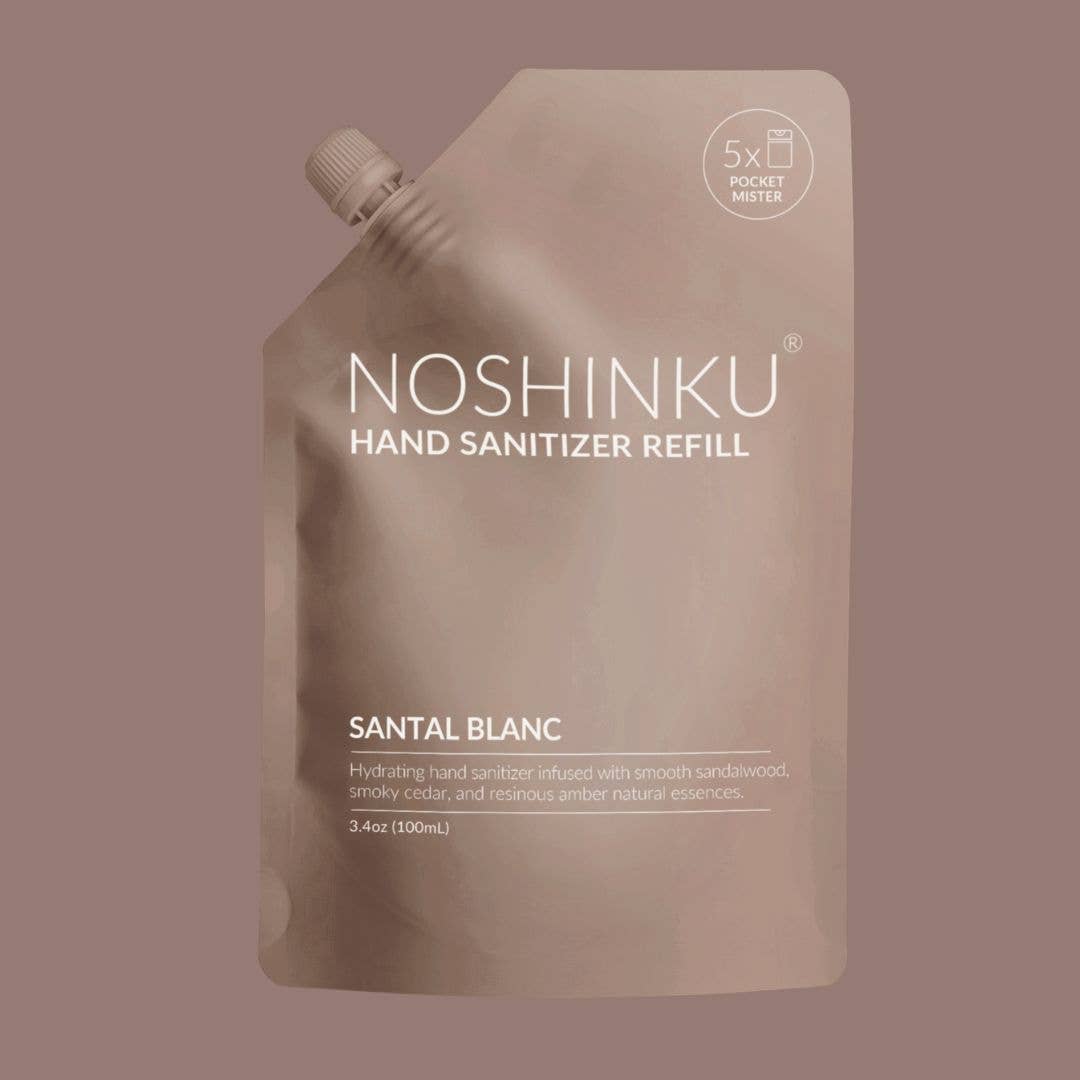 Santal Blanc Hydrating Hand Sanitizer Spray Refill Pouch