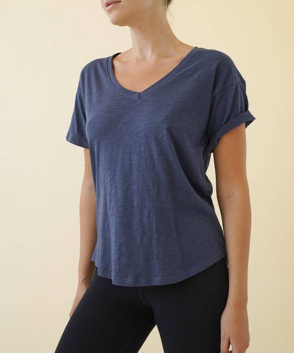 COTTON V NECK HER DAY T