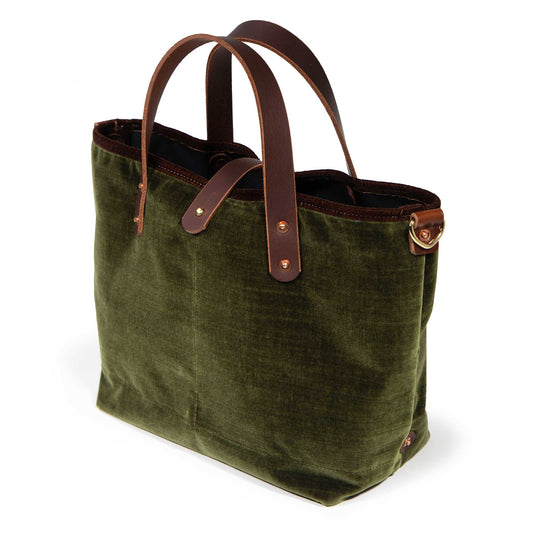Luxe Velvet Mini Tote-Dark Olive