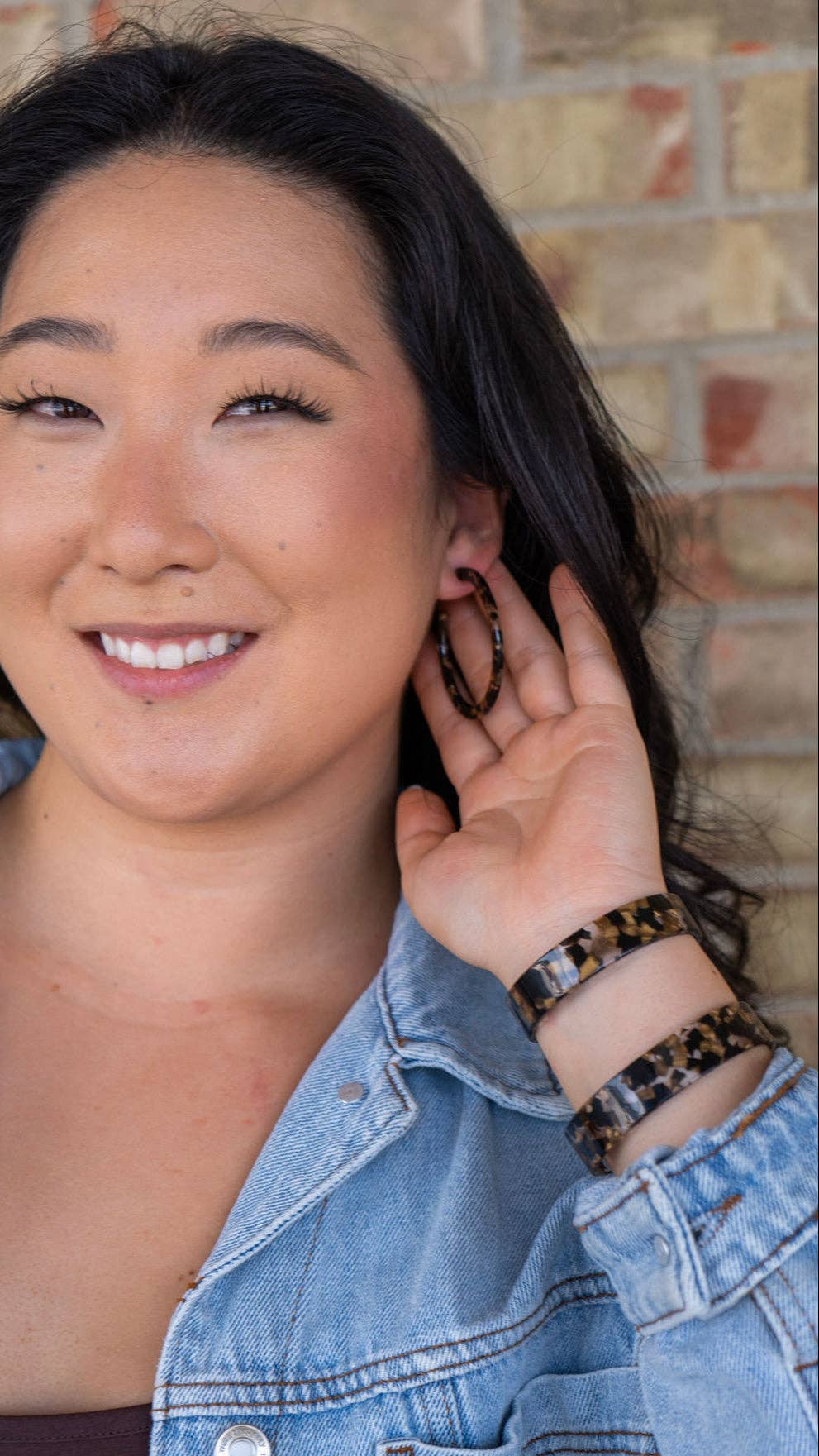 Cameron Hoops - Black & Bronze // Fall, Holiday, Earrings