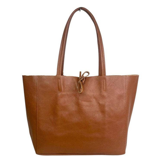 Leather Large University Shopper Bag