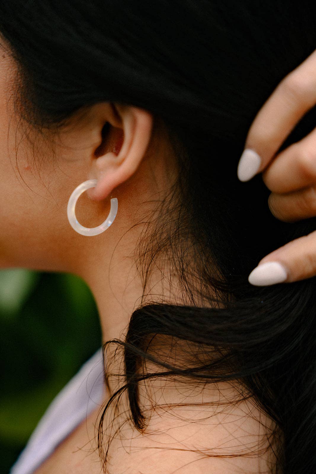 Cam Mini Hoops - Opalite // Spring Jewelry, Earrings