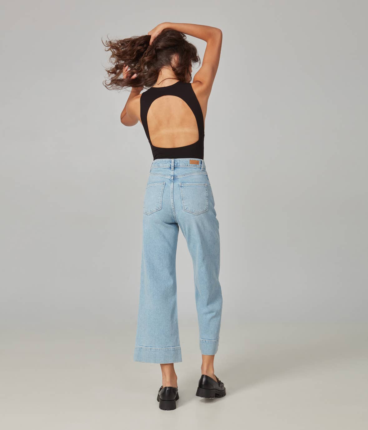 MILAN High Rise Wide Leg Jeans:  28" Inseam