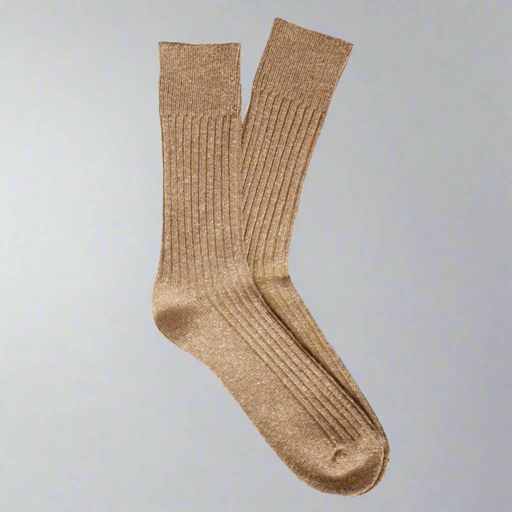 KLUE Silk and Wool DUST STAR socks | Beige