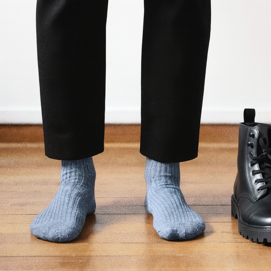 KLUE Silk and Wool DUST STAR socks | Sky Blue