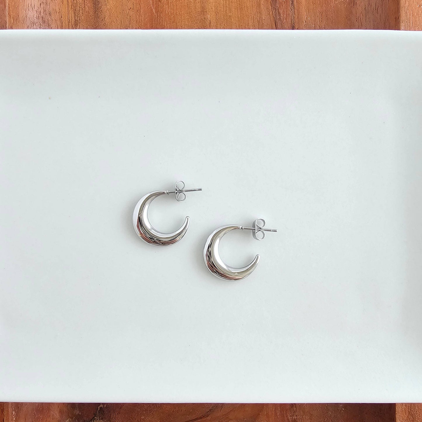 Luxe Selena Hoops - Silver // Everyday basics, Jewelry