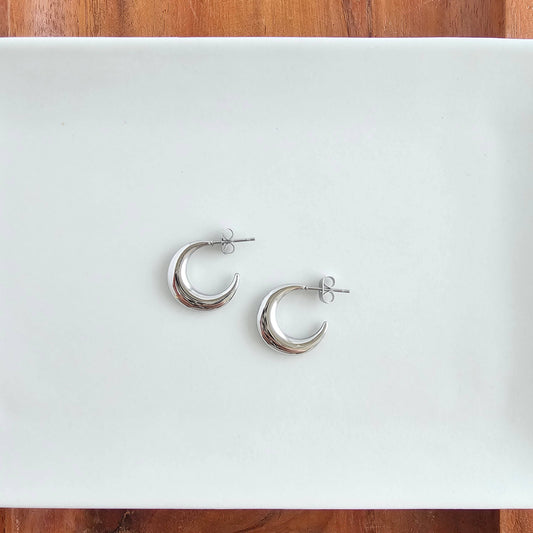 Luxe Selena Hoops - Silver // Everyday basics, Jewelry