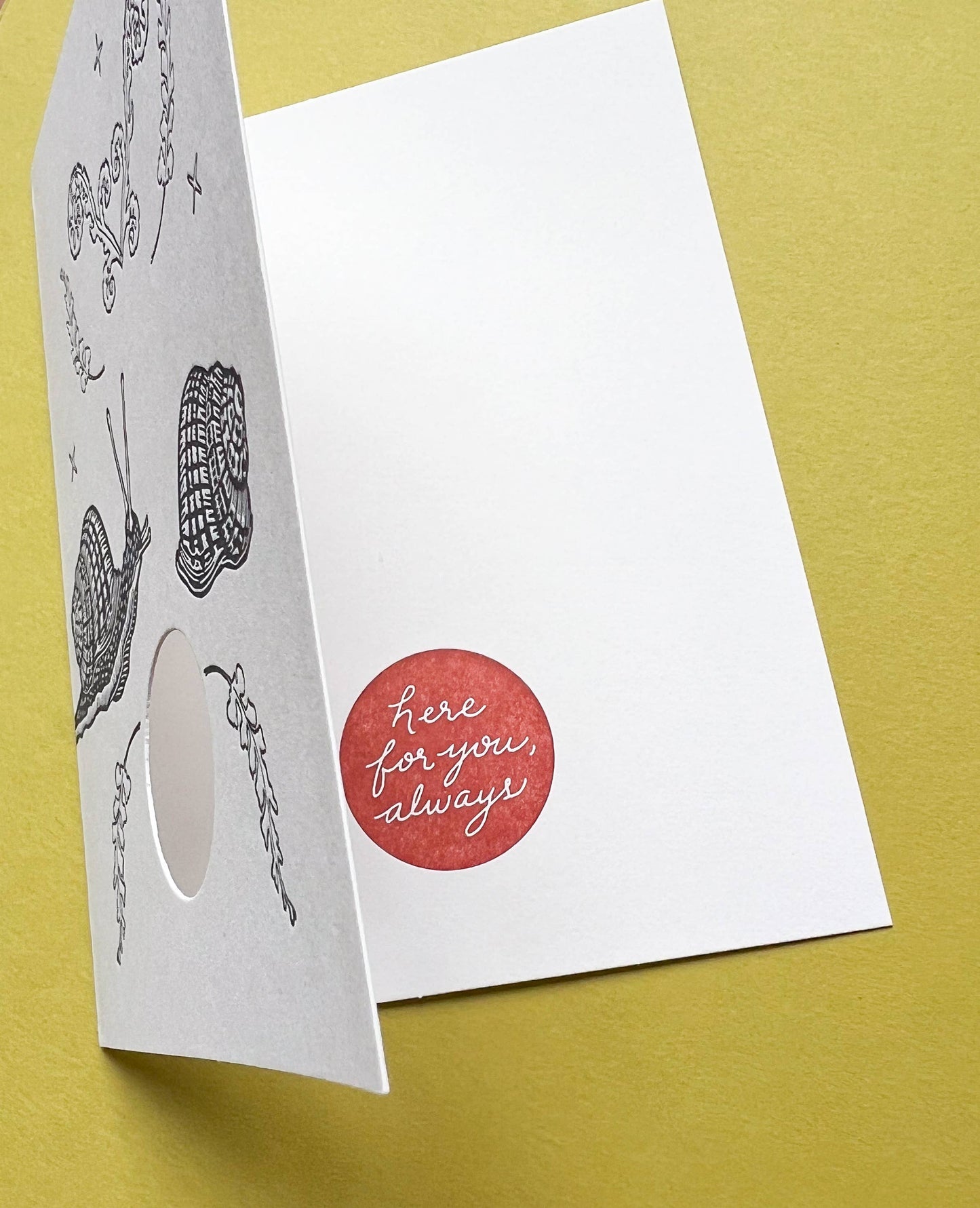 Here for you always snail card A2