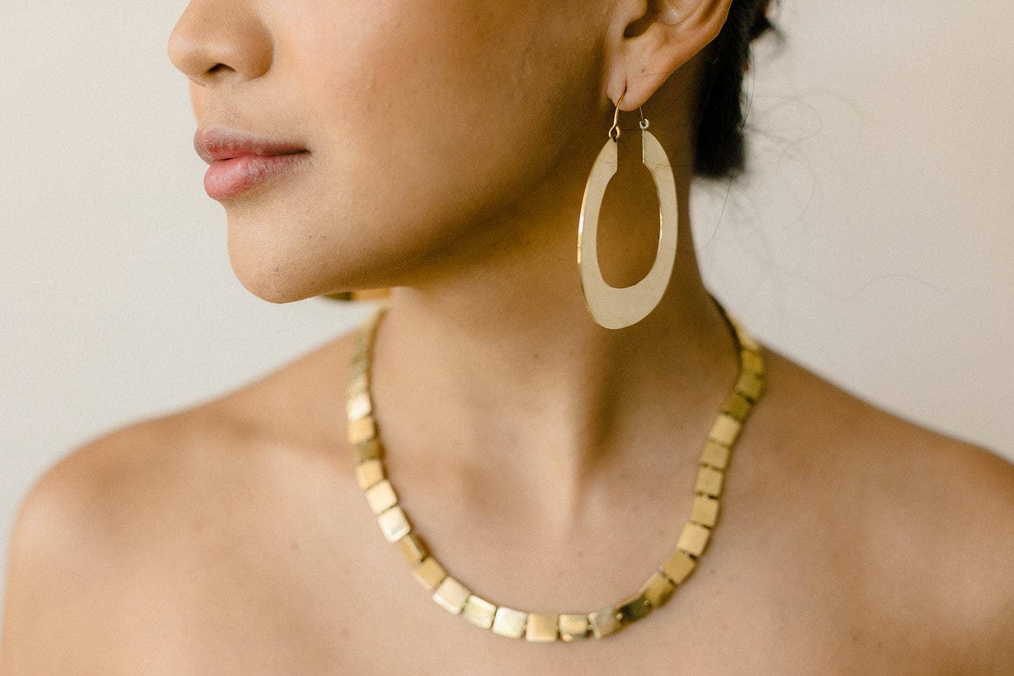 Flat Hoop Earrings - AA22