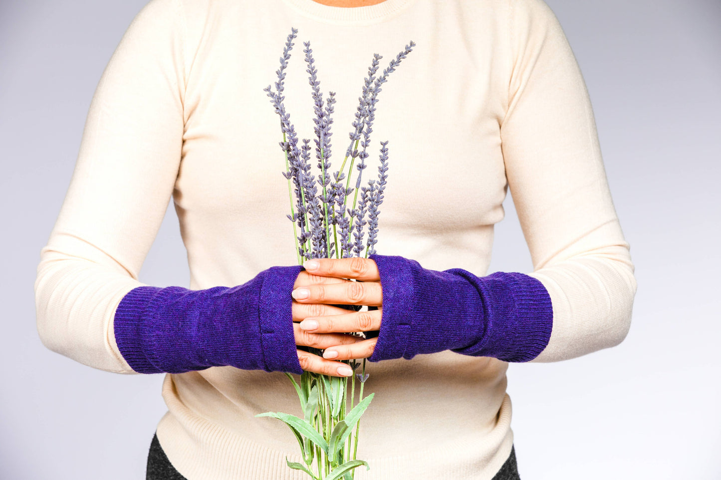 Pure Cashmere Fingerless Gloves