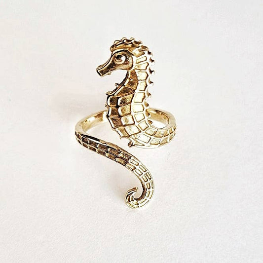Brass wrap wire layered anther nature ring
