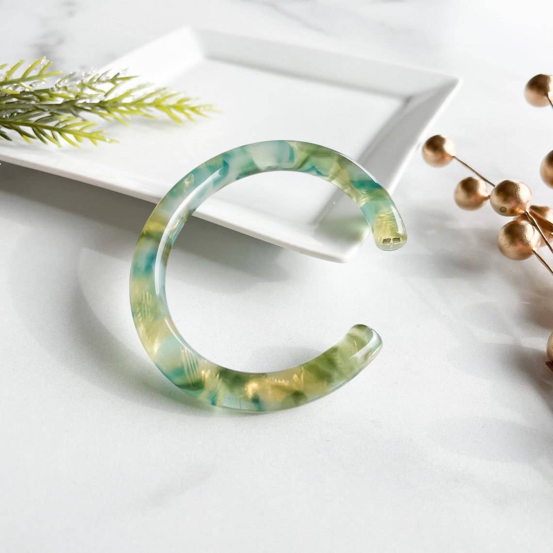 Lush Bangle Cuff in Dew Drop