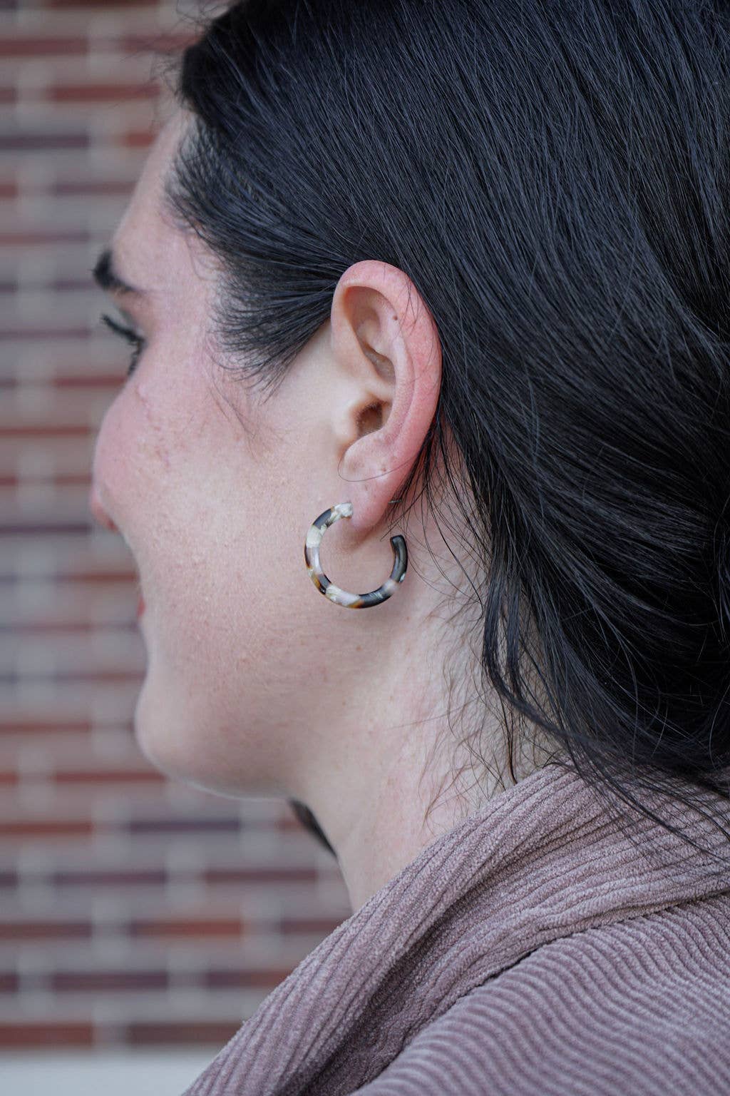 Cam Mini Hoops -  Chai Tea // Jewelry, Earrings, Fall