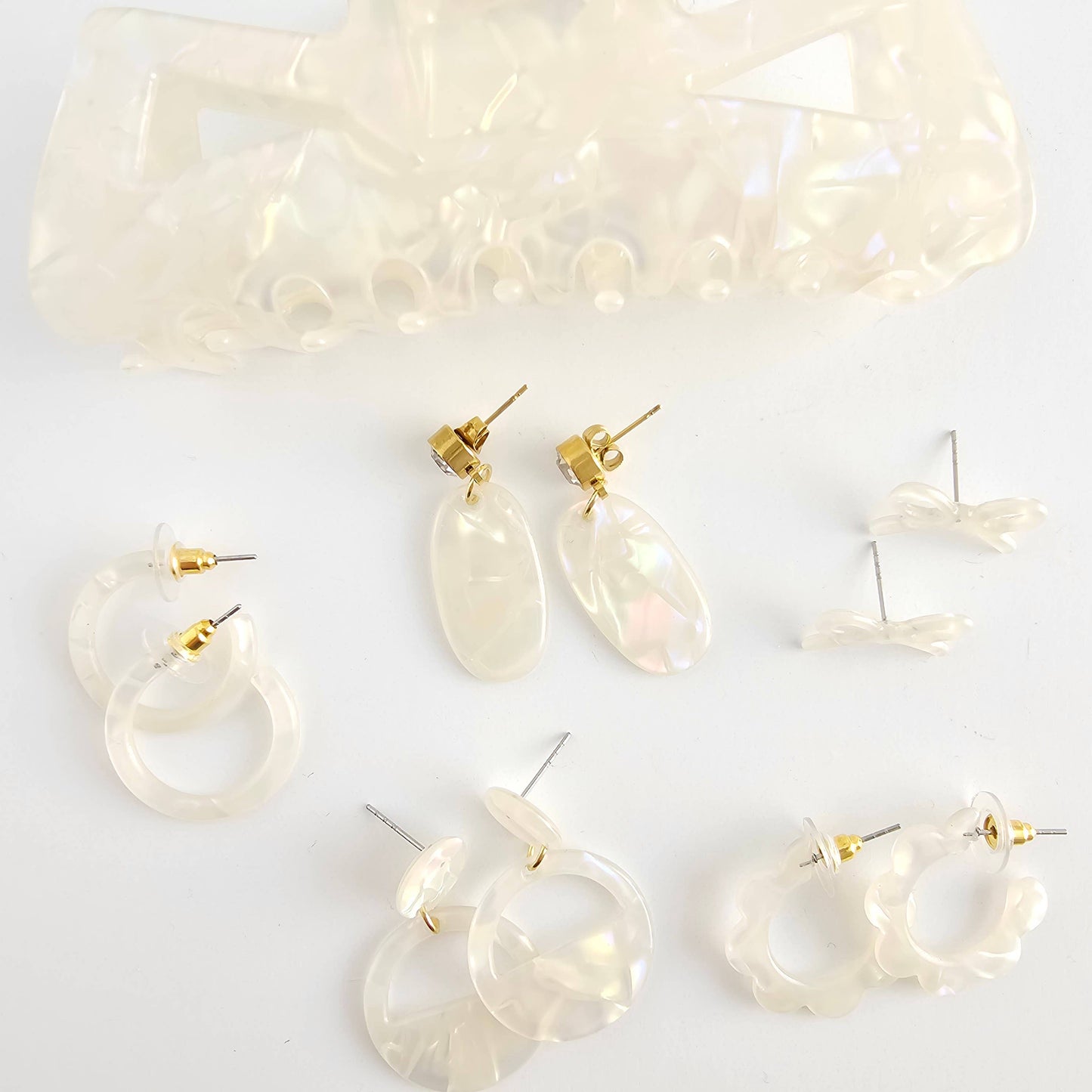 Beverly Hair Claw - Opalite