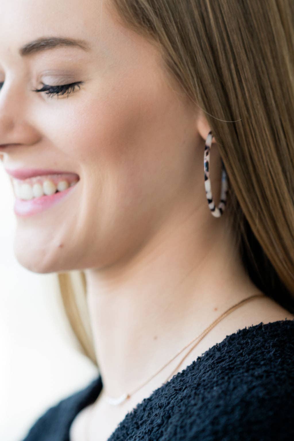 Cameron Hoops - Blonde Tortoise // Jewelry, Earrings, Fall