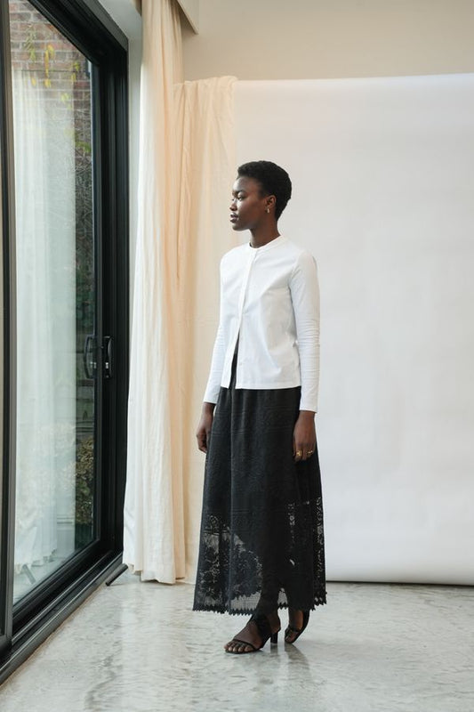 Maisy Organic Cotton Poplin and Jersey Shirt