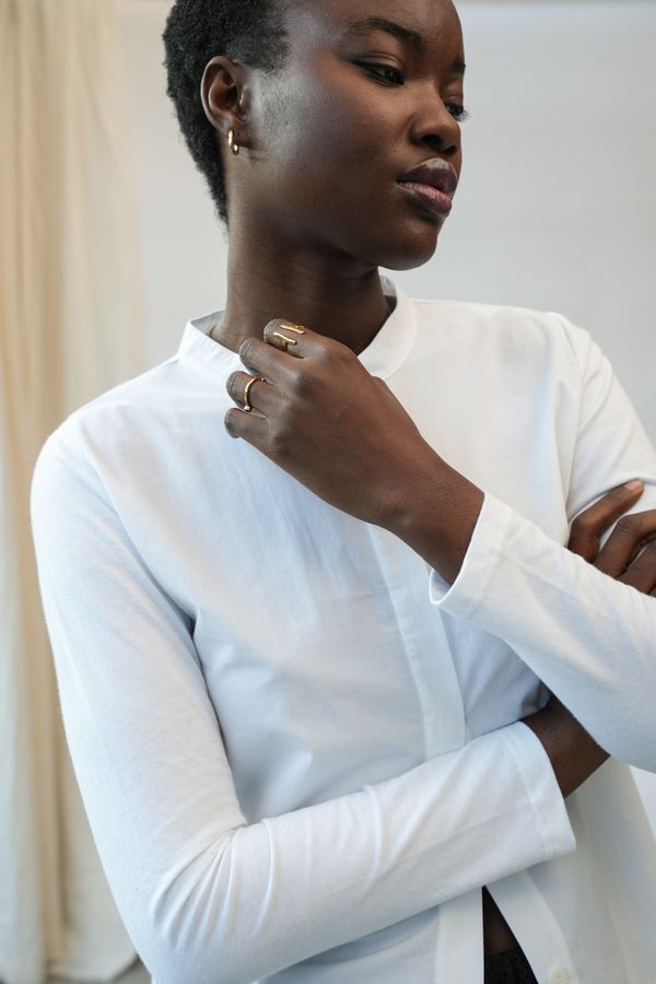 Maisy Organic Cotton Poplin and Jersey Shirt