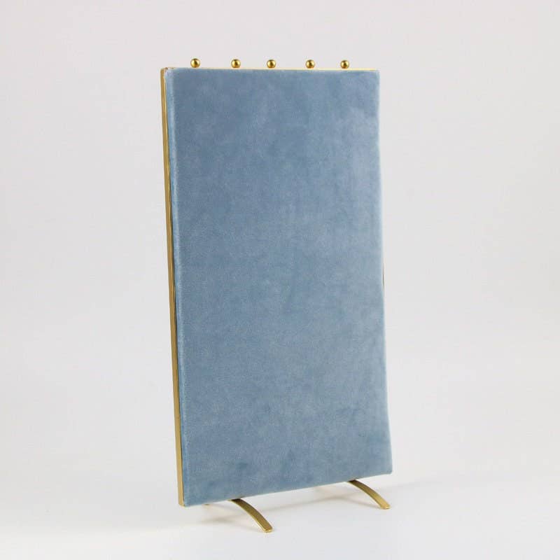 Vintage Inspired 2-Sided Velvet Jewelry Display Panel Stand