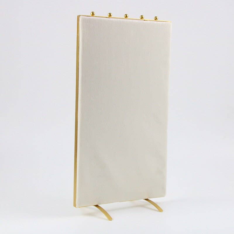 Vintage Inspired 2-Sided Velvet Jewelry Display Panel Stand