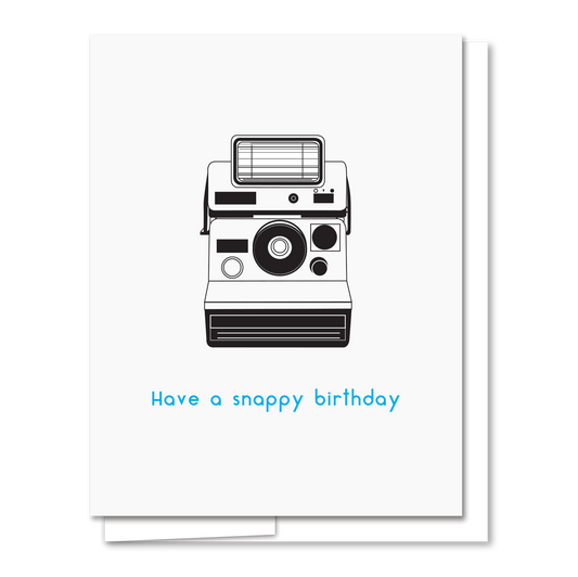 Camera Birthday - Letterpress Birthday Card