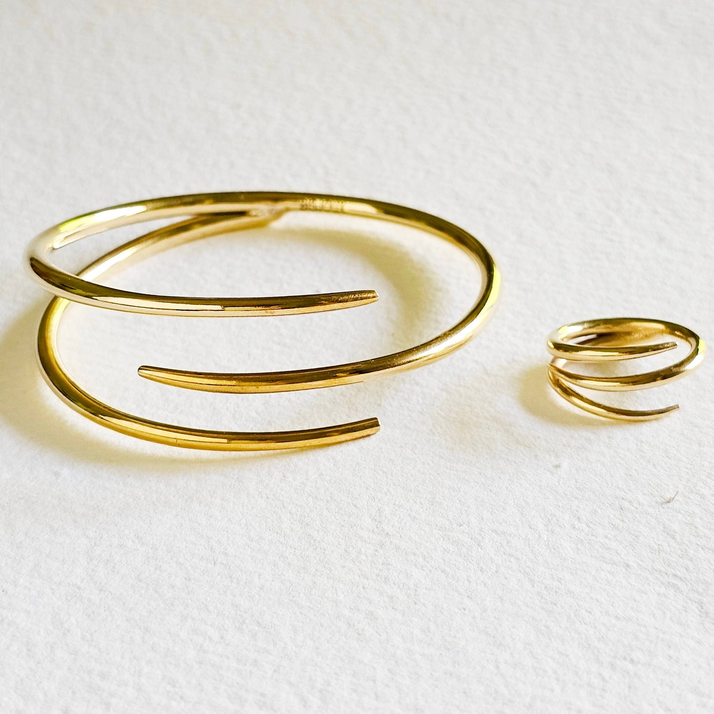Brass ring triple spike wrap talen collection