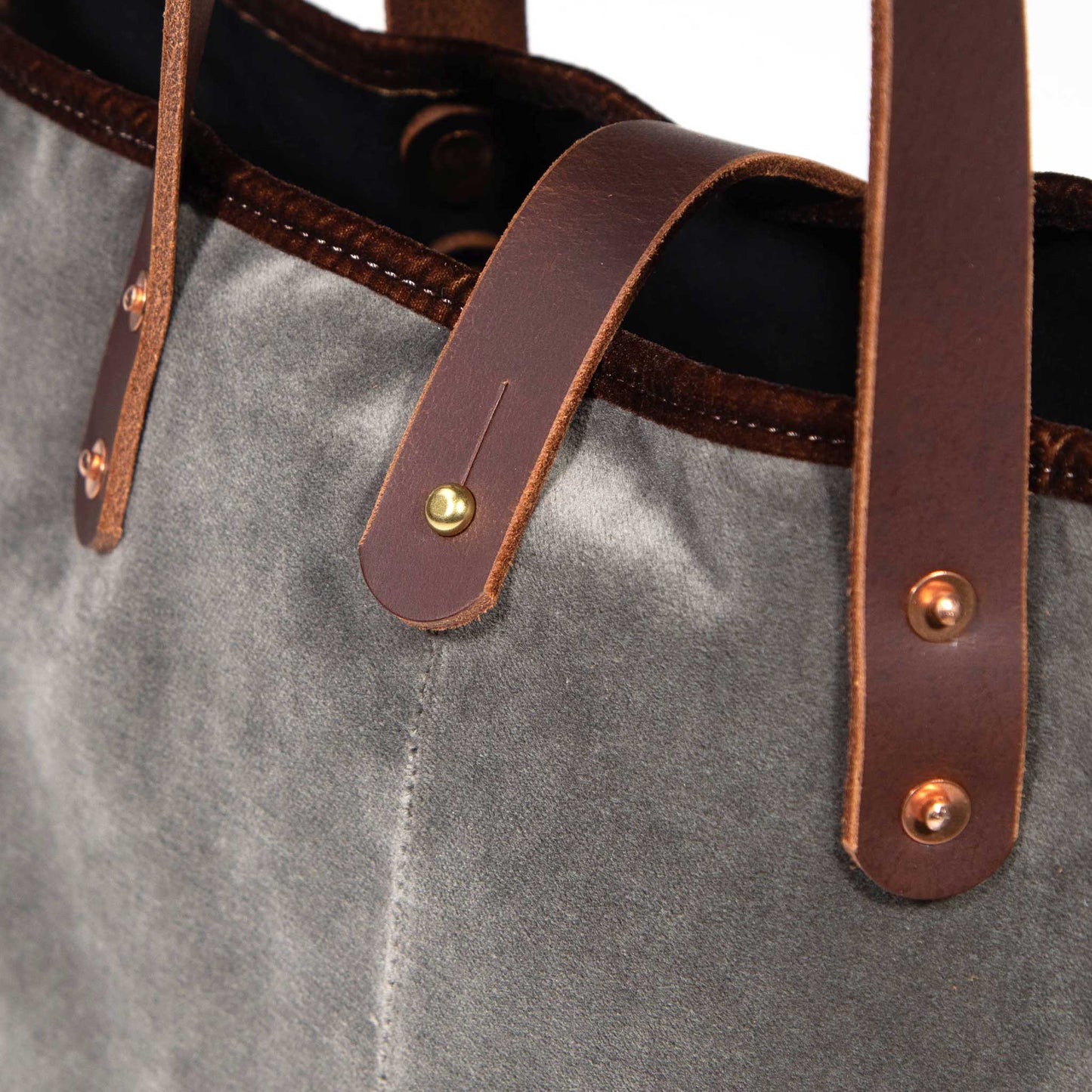 Luxe Velvet Mini Tote-Smoke