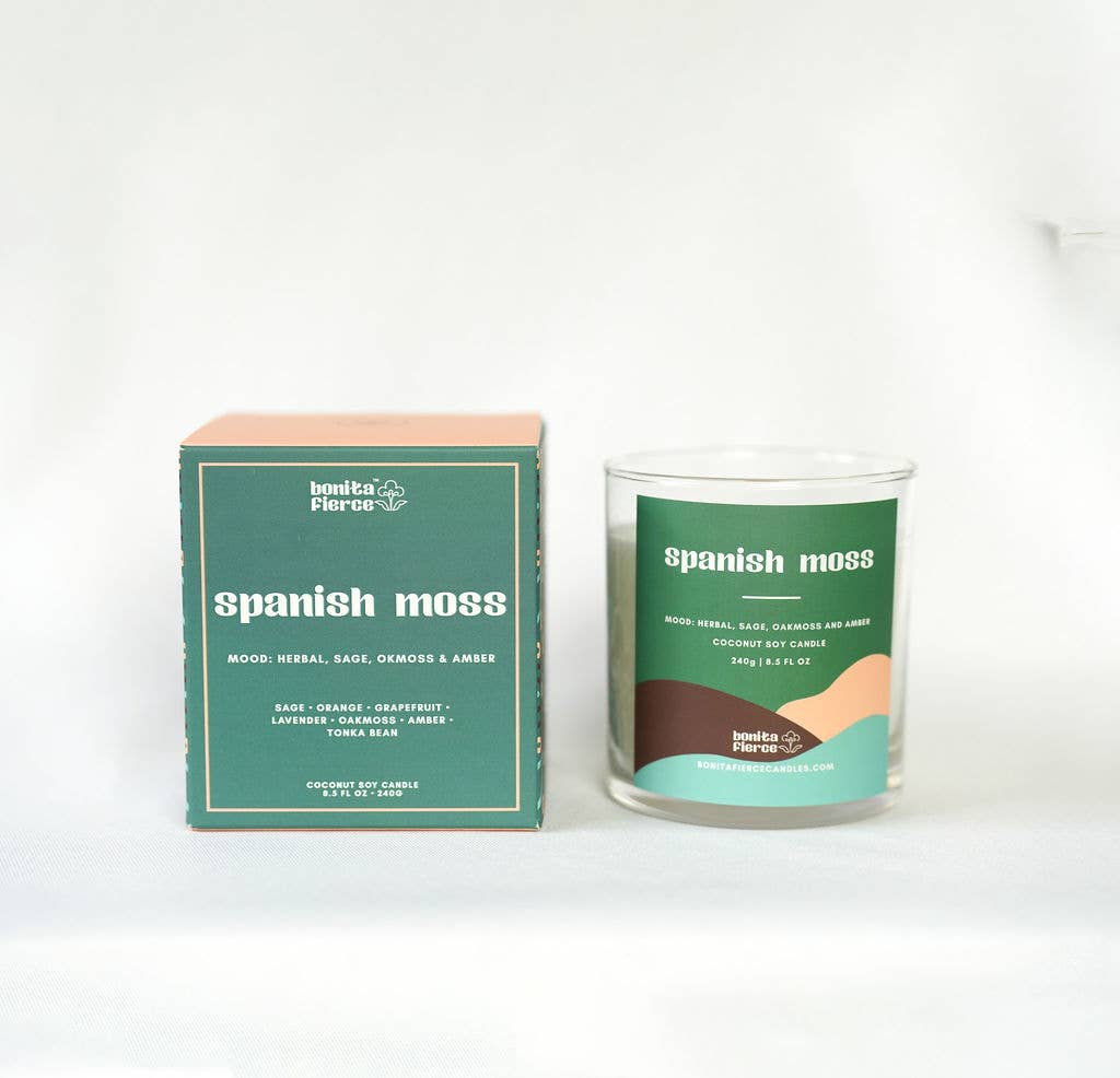 Spanish Moss Candle | Herbal Sage, Oakmoss & Amber Candle