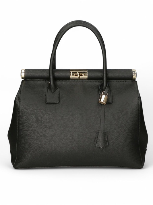 NORA leather bag - Black - Made in Italy