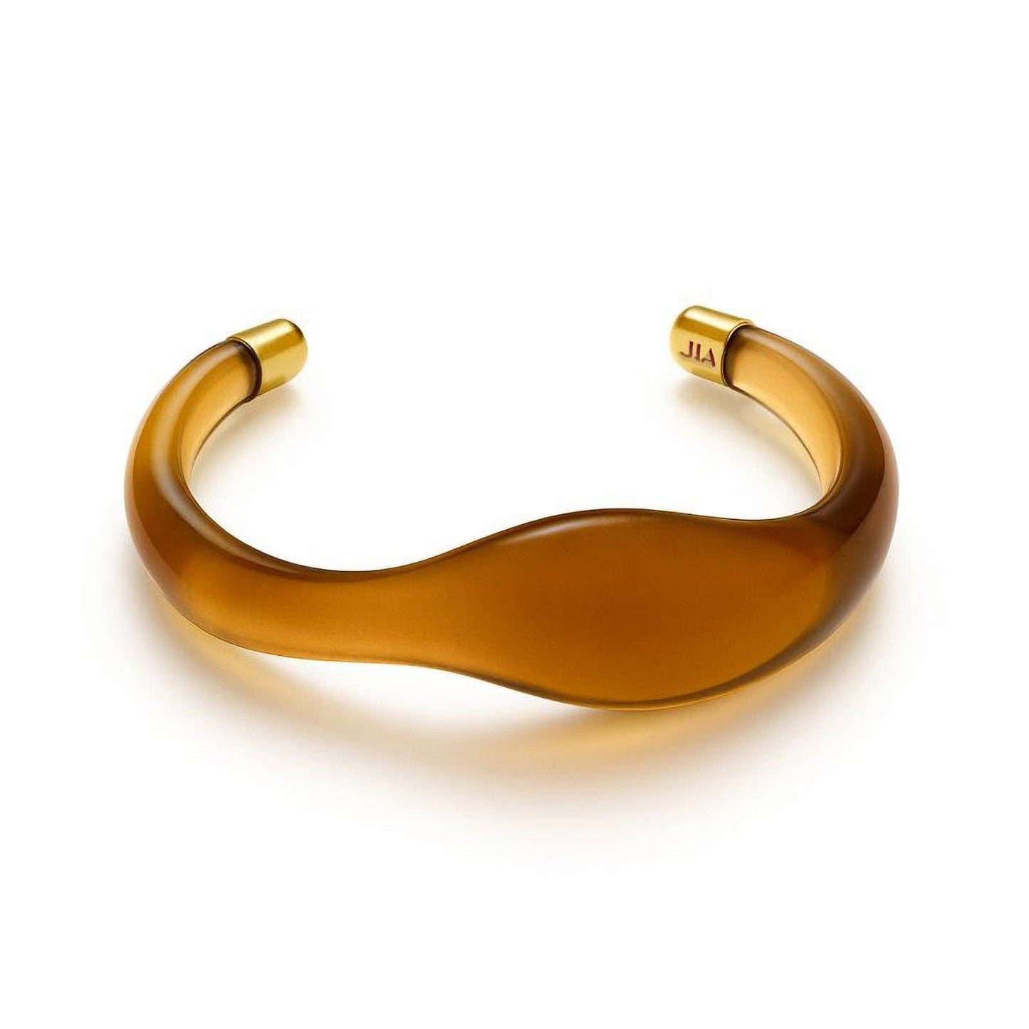 Curve Amber Resin Cuff