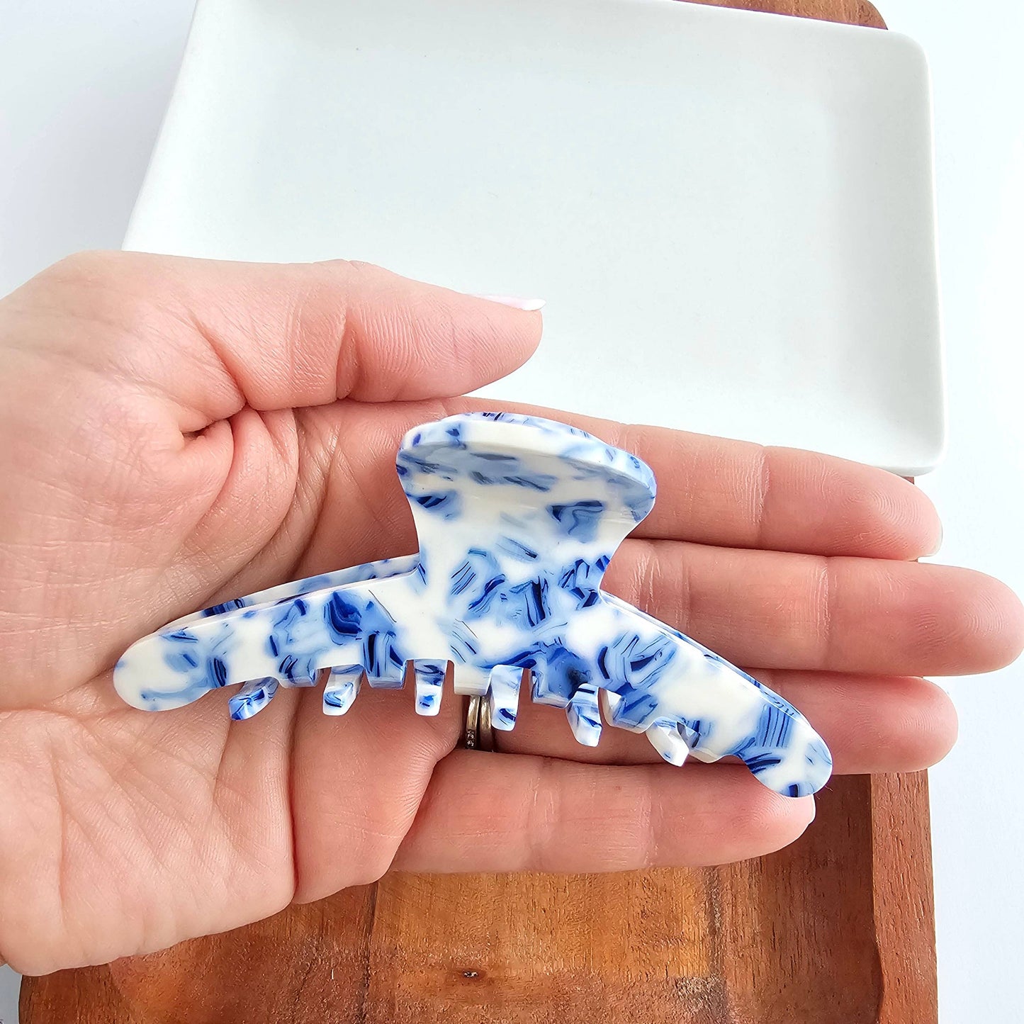 Callie Hair Claw - Greek Goddess Blue